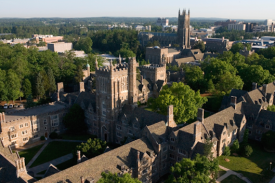 Aerial View of Duke University Looking West